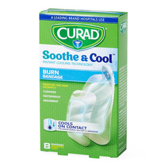 Curad Soothe And Cool Clear Waterproof Hydrogel Bandage - Instant Heat Relief for Burns, Blisters & Abrasions