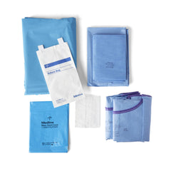 Surgical Basic Pack IV with Sirus Gowns - Complete Sterile Procedure Kit, Case of 8