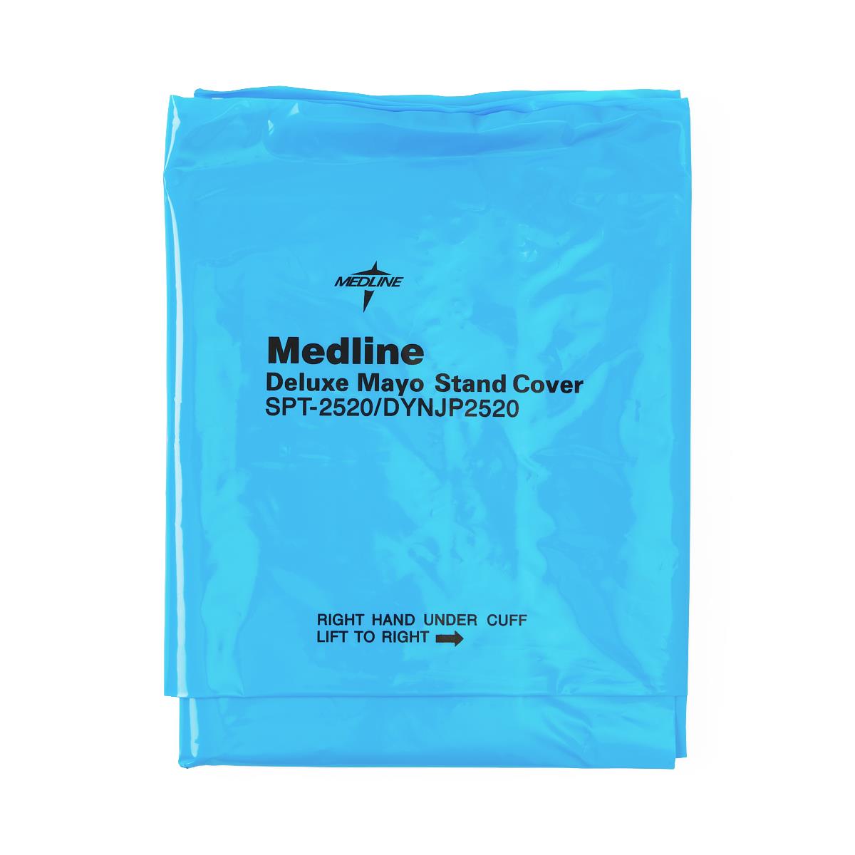 Medline Deluxe Sterile Surgical Mayo Stand Covers 24"x53" - Blue (Case of 30)