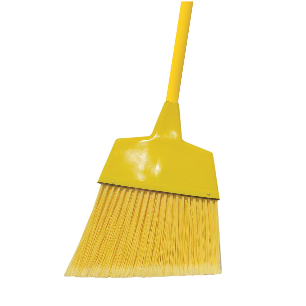 Medline Plastic Angle Broom with Flagged Bristles - Professional Grade Cleaning Tool for Indoor & Outdoor Use