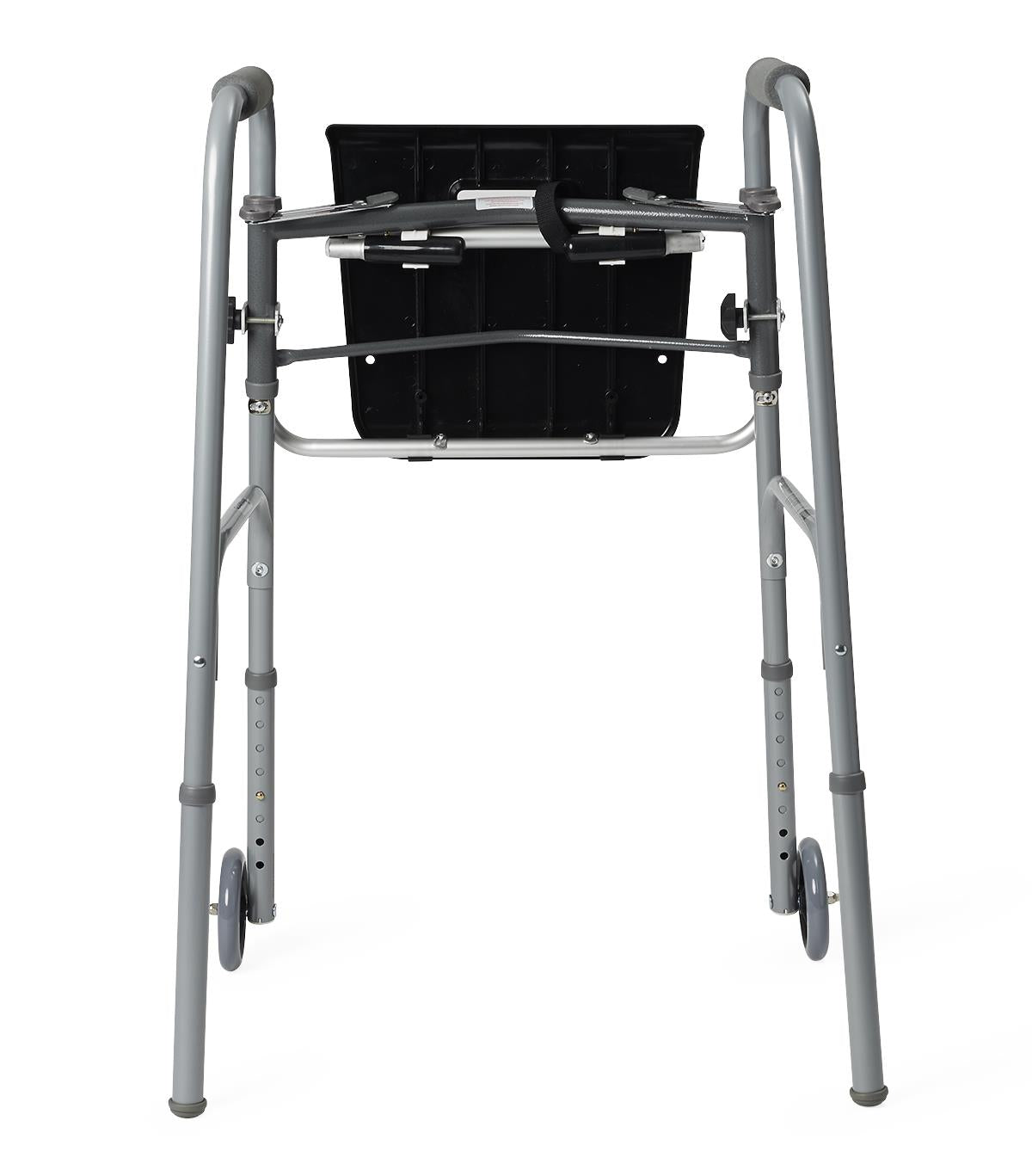 Medline Universal Folding Seat for 2-Button Walker - Portable Walker Chair Attachment 300 lbs Capacity (2/Case)