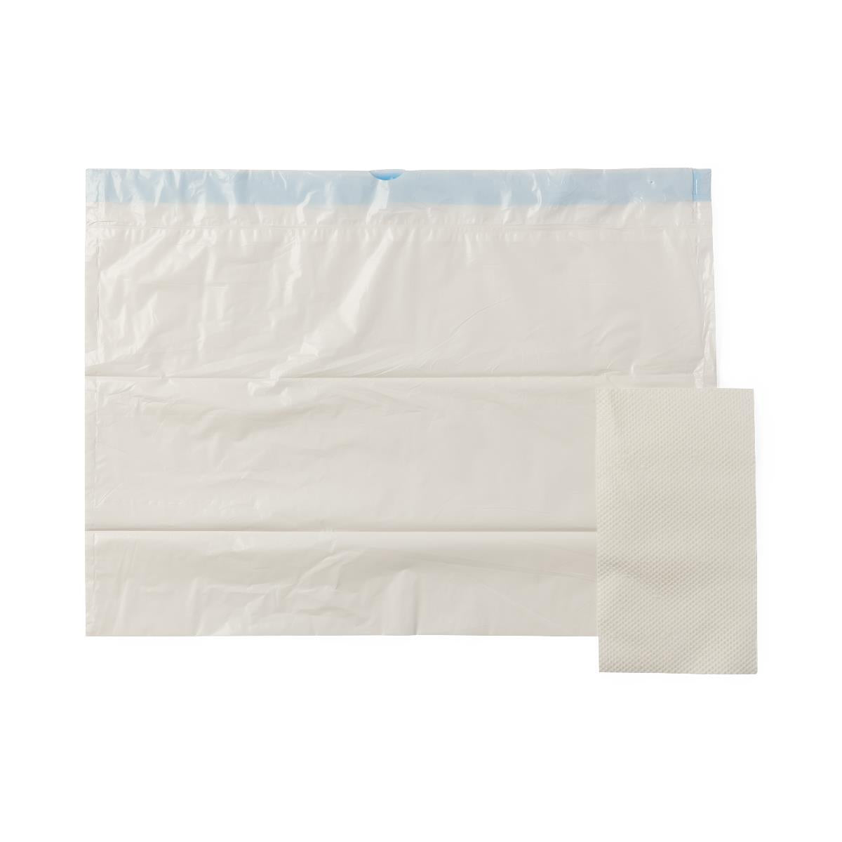 Medline Commode Liner with Absorbent Pad - Latex-Free Disposable Liners for Standard Commode Buckets