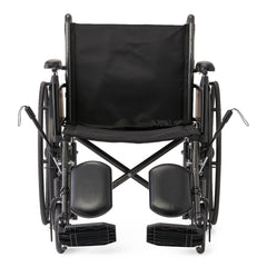 Guardian K2 Basic Wheelchair - Manual Folding Wheelchair with Elevating Leg Rests, 300 lbs Capacity