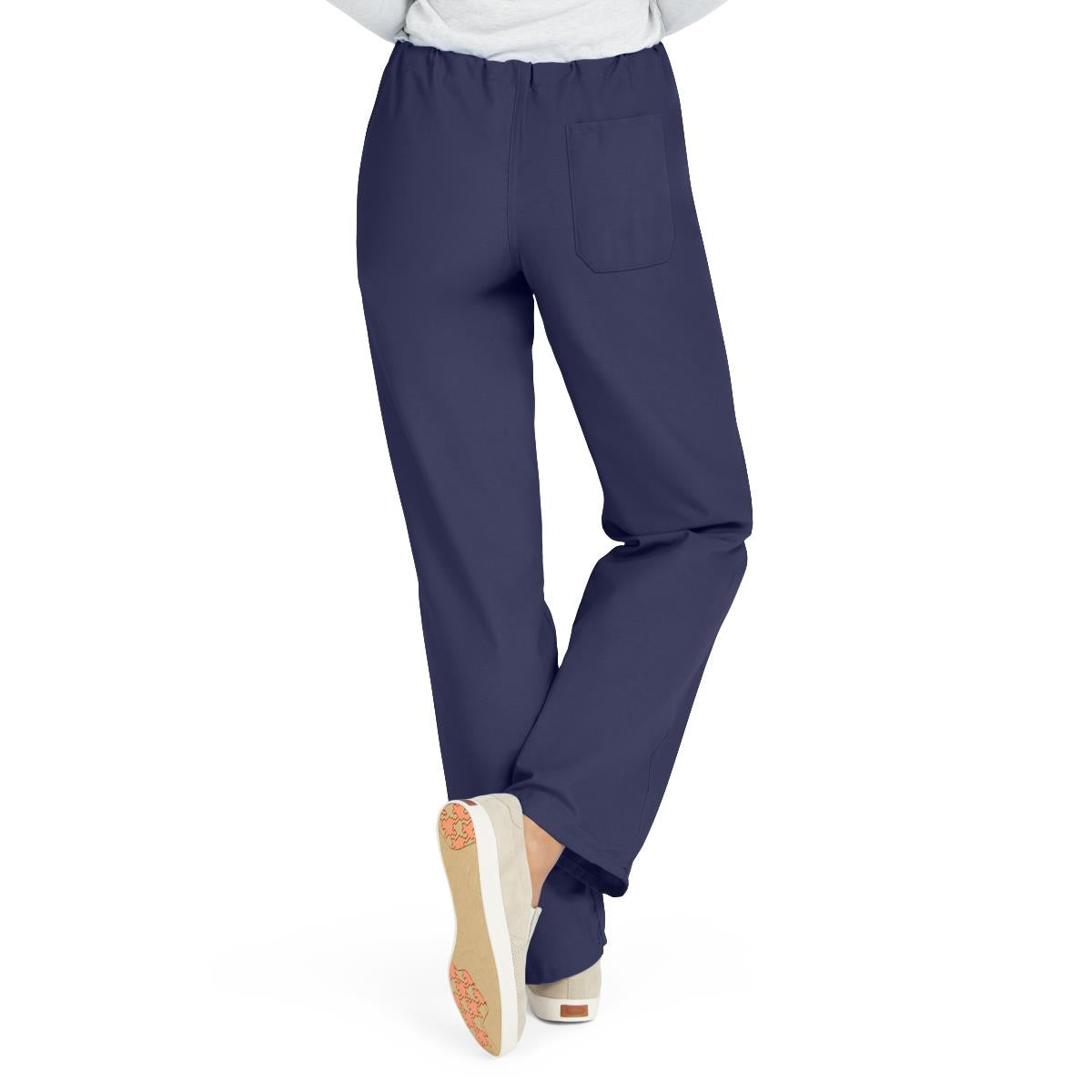 Unisex Reversible Medical Scrub Pants - Durable Cotton Polyester Blend with Drawstring Waist