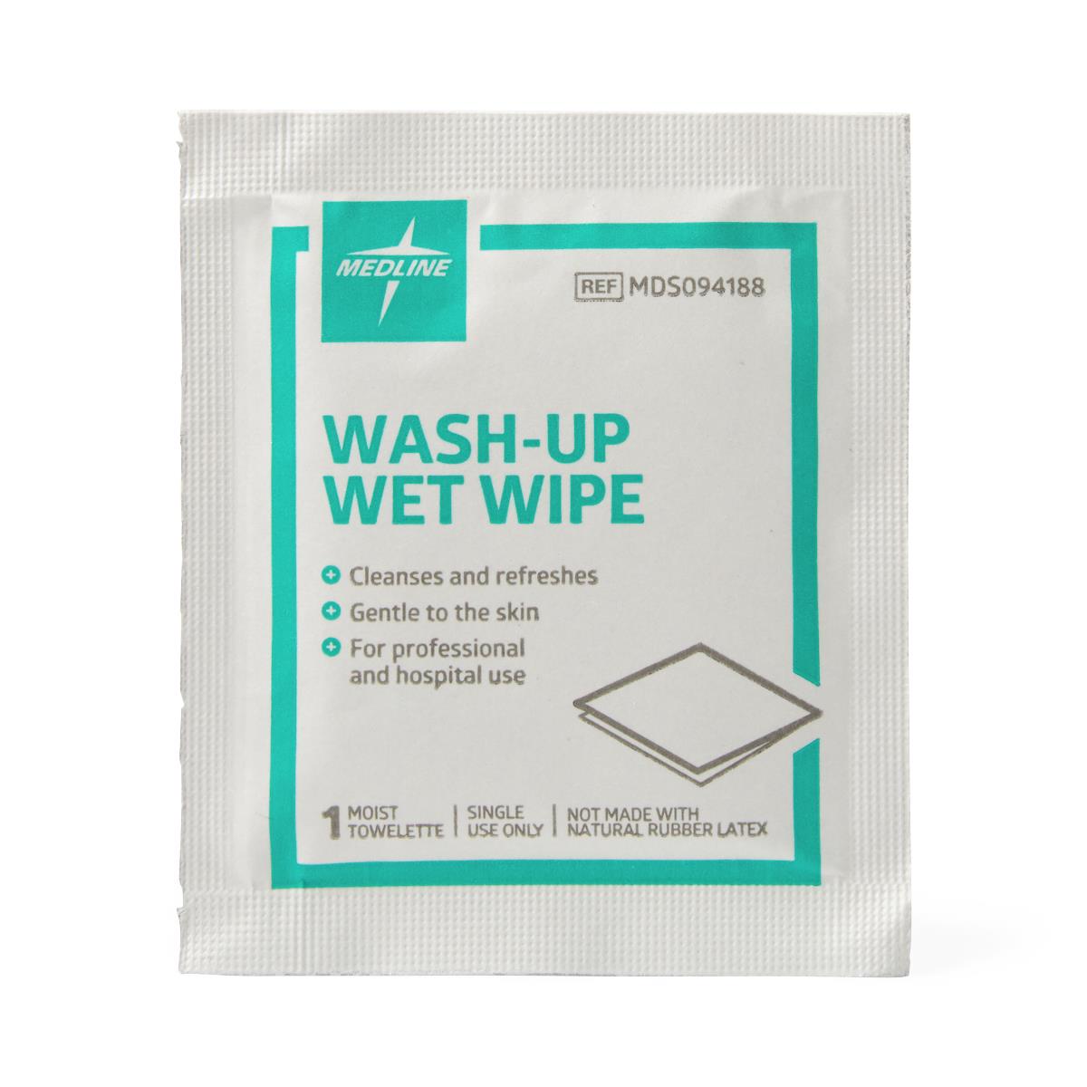 Medline Premoistened Cleansing Towelettes - 5x7 Inch Personal Care Wipes (MDS094181)