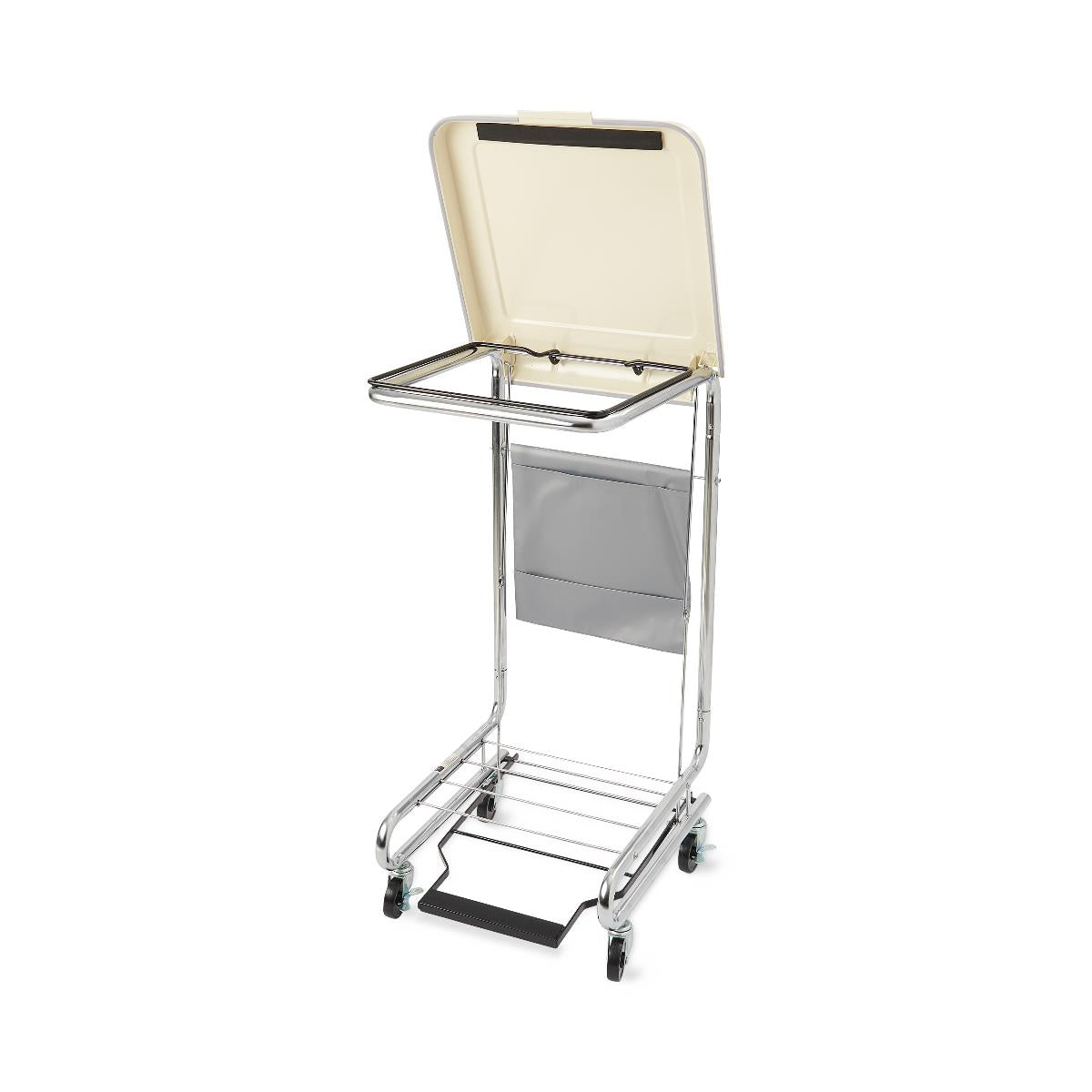 Medline Soiled Linen Hamper with Foot Pedal - Heavy-Duty Mobile Laundry Cart