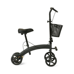 Medline Manual Seated Knee Walker - Adjustable Height Mobility Scooter for Lower Leg Injury Recovery