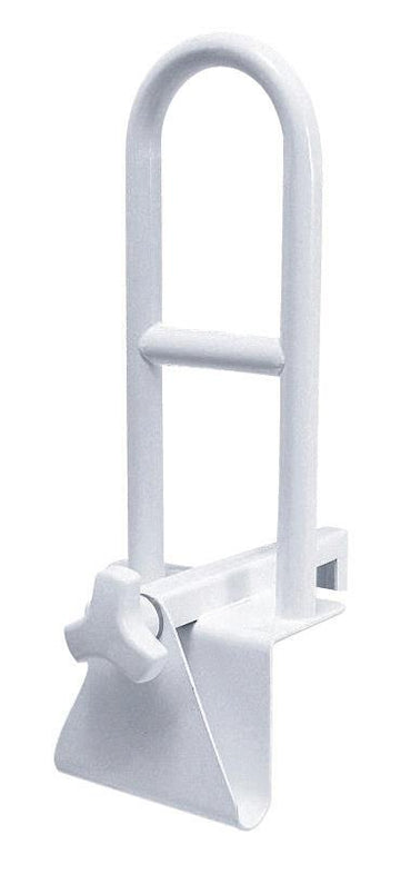 Steel Bathtub Grab Bar with Side Locks - 250 lb Capacity Safety Rail for Bathroom