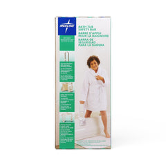 Steel Bathtub Grab Bar with Side Locks - 250 lb Capacity Safety Rail for Bathroom