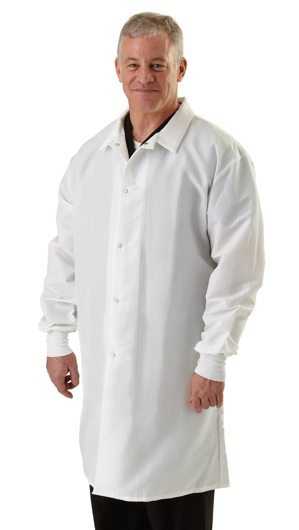 Women's Protective Barrier Lab Coat with Pockets - ResiStat Static and Fluid Resistant - Professional Medical Apparel