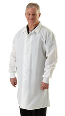 Women's Protective Barrier Lab Coat with Pockets - ResiStat Static and Fluid Resistant - Professional Medical Apparel