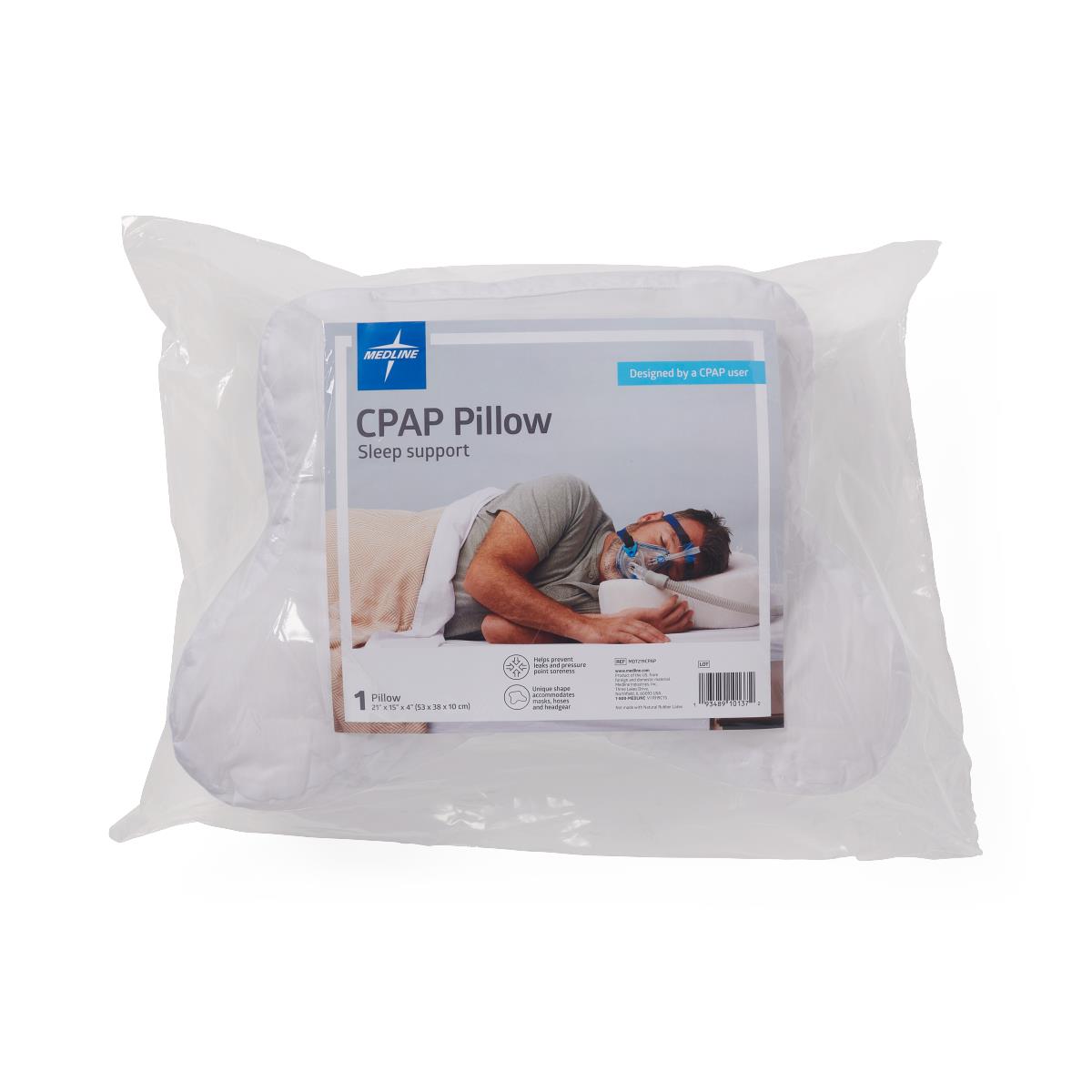 CPAP Pillow with Memory Foam & Side Cutouts - Fiber Filled Sleep Apnea Pillow