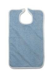 Premium Adult Terry Cloth Bib with Adjustable Hook and Loop Closure - Heavy Duty Spill Protection