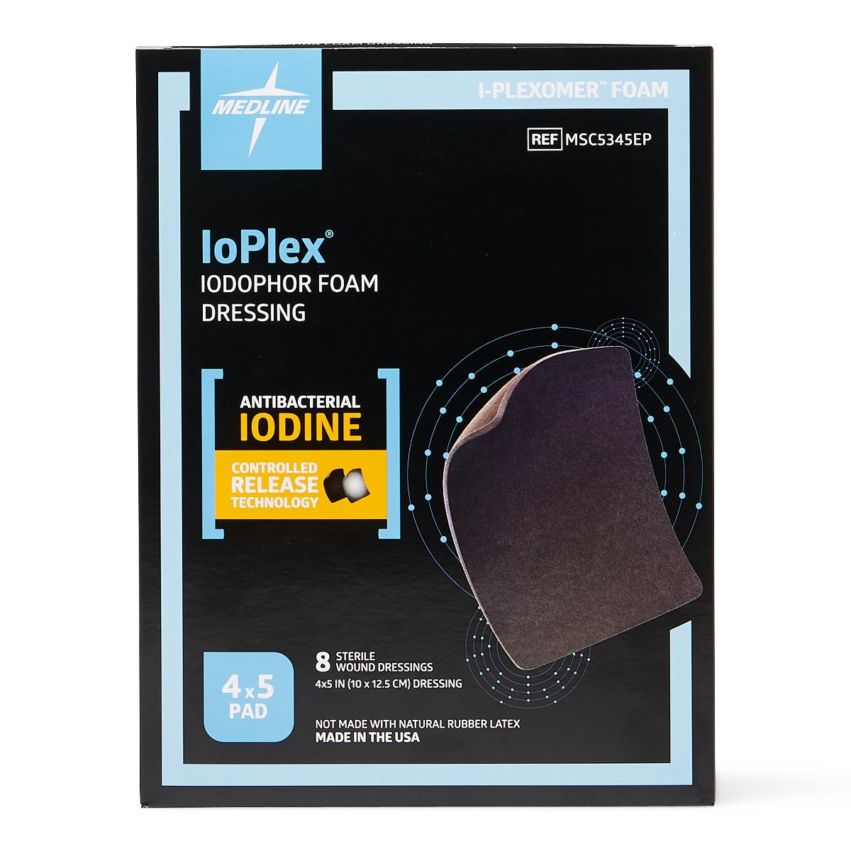 IoPlex Iodophor Foam Dressing - Advanced Antimicrobial Wound Care with Controlled-Release Iodine Technology