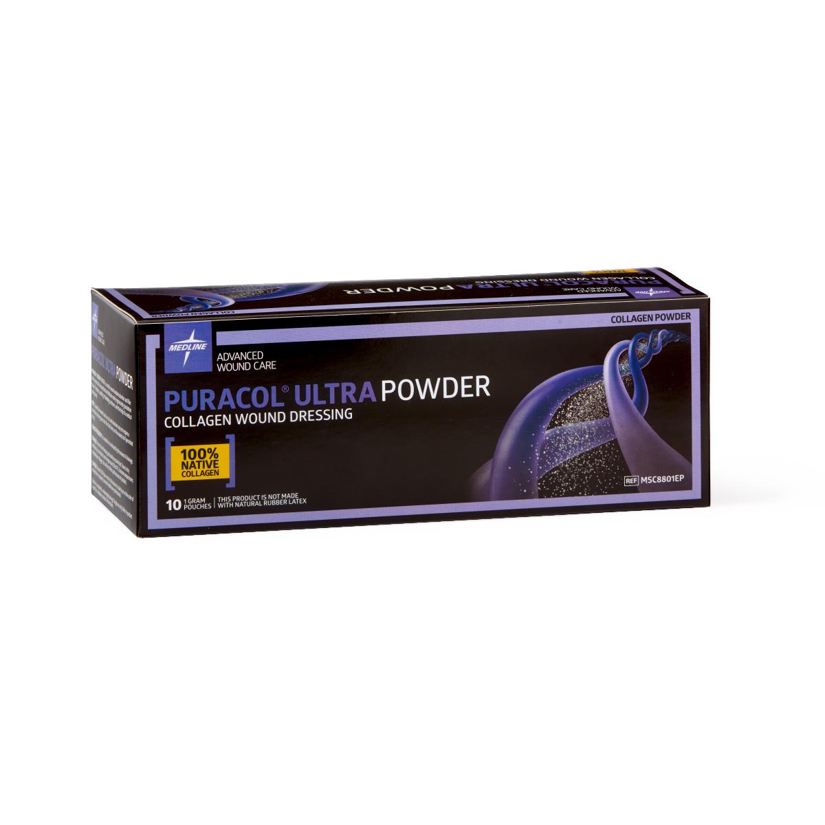 Puracol Ultra Powder Collagen Wound Dressing - 1gm Sterile Packets for Chronic Wound Care
