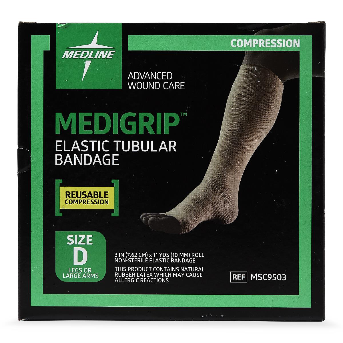 Medigrip Elastic Tubular Support Bandages - Medical Grade Compression Bandage for Joint Support & Edema Treatment