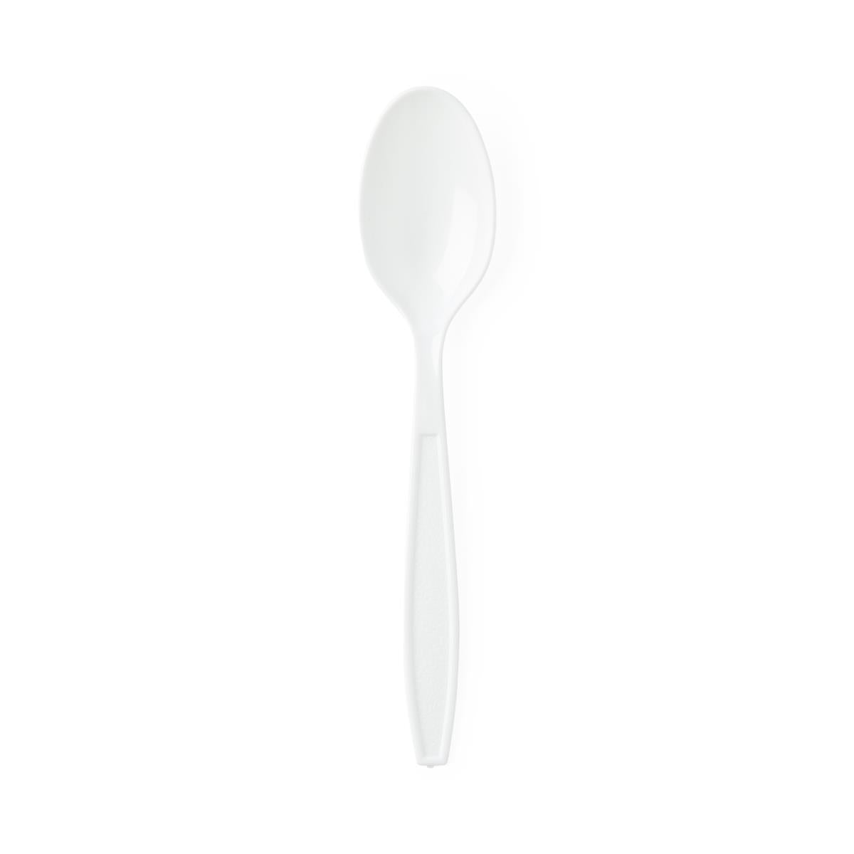 Disposable White Plastic Spoons - Heavy & Medium Weight Options for Healthcare & Food Service