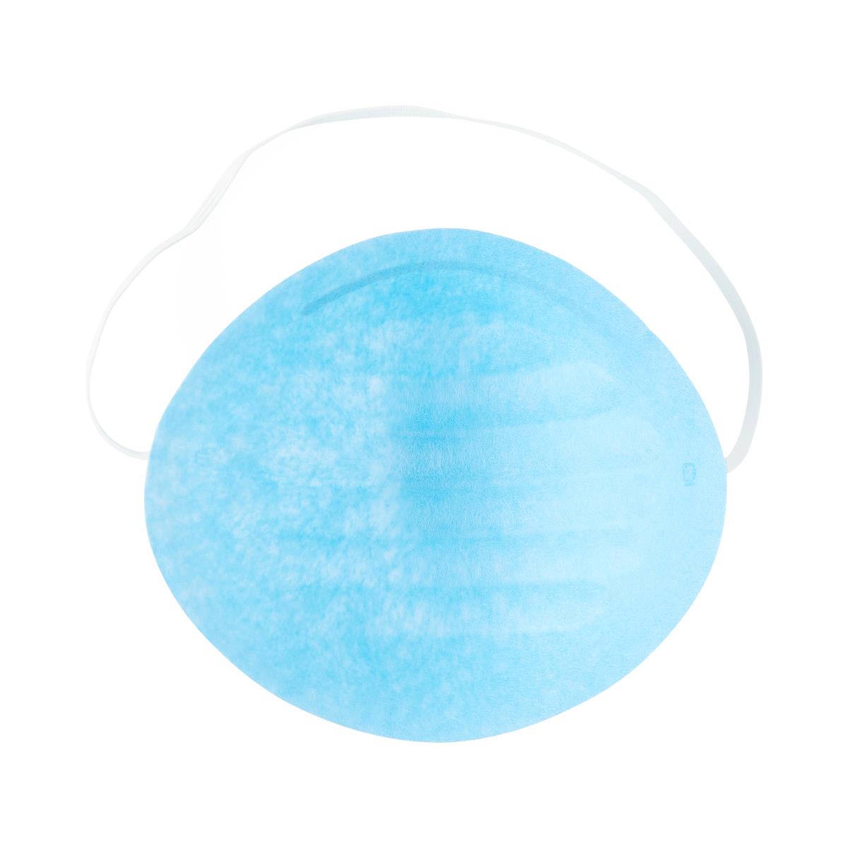 Professional Cone-Style Face Masks with Adjustable Band - 3-Ply Disposable Procedure Masks (Blue)