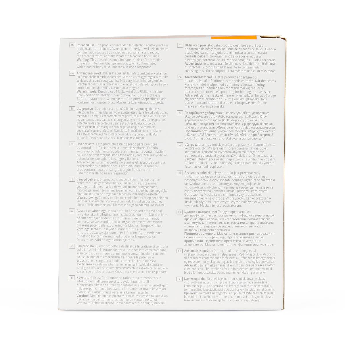 Professional Cone-Style Face Masks with Adjustable Band - 3-Ply Disposable Procedure Masks (Blue)