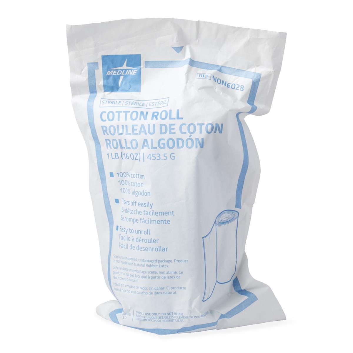 Sterile Cotton Rolls - 1 x 8.5 Feet - Surgical Grade Medical Cotton for Wound Care & Procedures