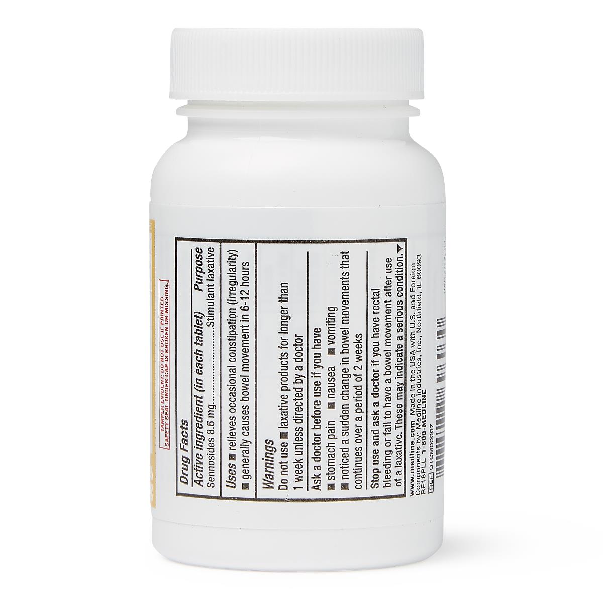 Medline Senna Tablets - Natural Laxative for Gentle Overnight Constipation Relief