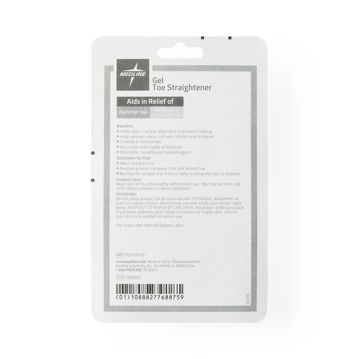 Gel Toe Straighteners - Soft Hypoallergenic Toe Separator for Crooked & Overlapping Toes