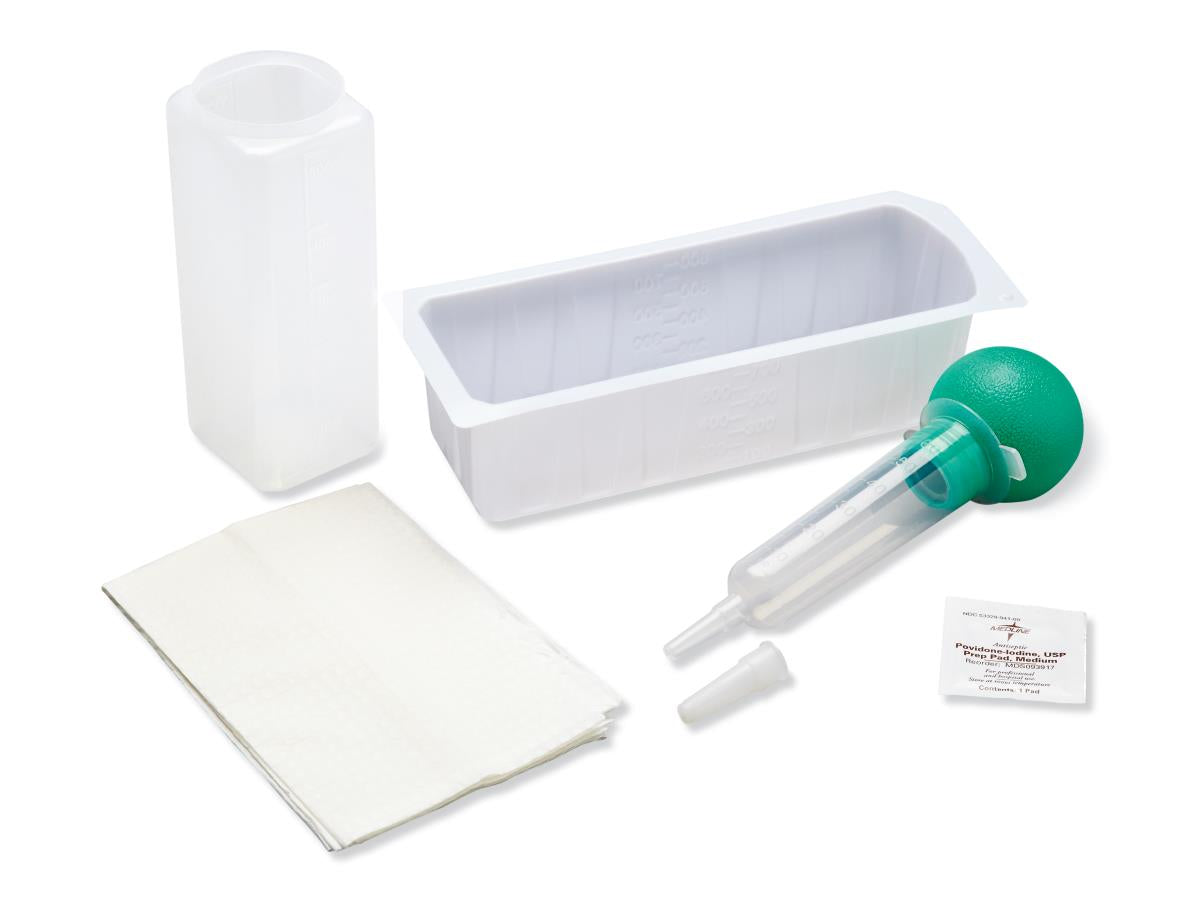 Sterile Irrigation Tray with Tyvek Lid - 60mL Control Bulb Syringe Kit