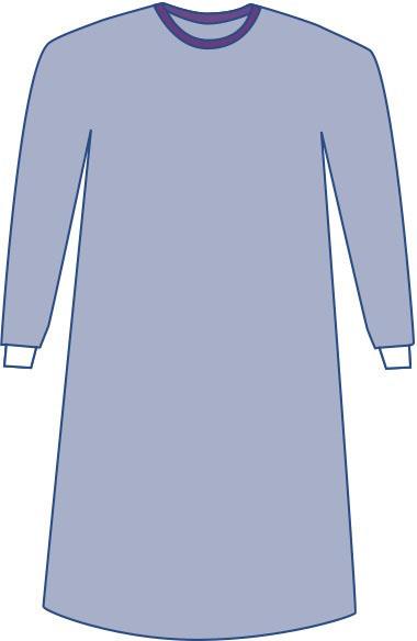 Sirus SMS Nonreinforced Isolation Gown - 5-Layer Protection - AAMI Rated - Hook & Loop Closure