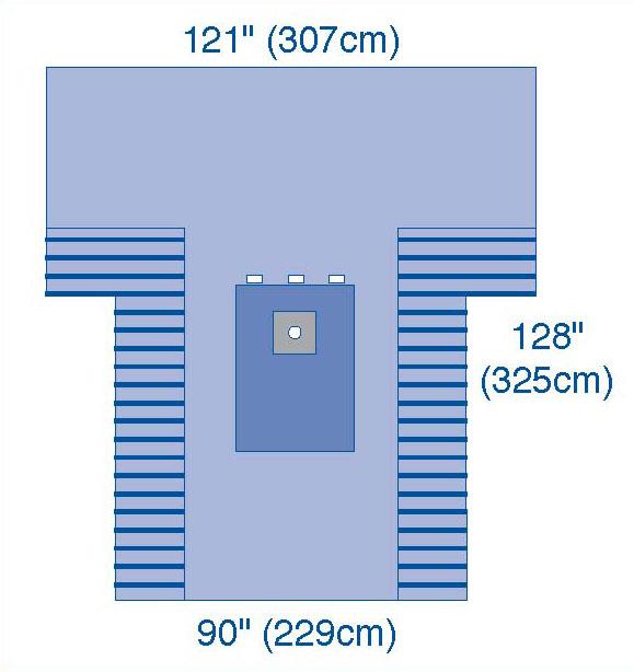 Medline UltraGard Extremity T-Drapes - Level 4 Sterile Surgical Drapes (Case of 6)