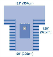 Medline UltraGard Extremity T-Drapes - Level 4 Sterile Surgical Drapes (Case of 6)