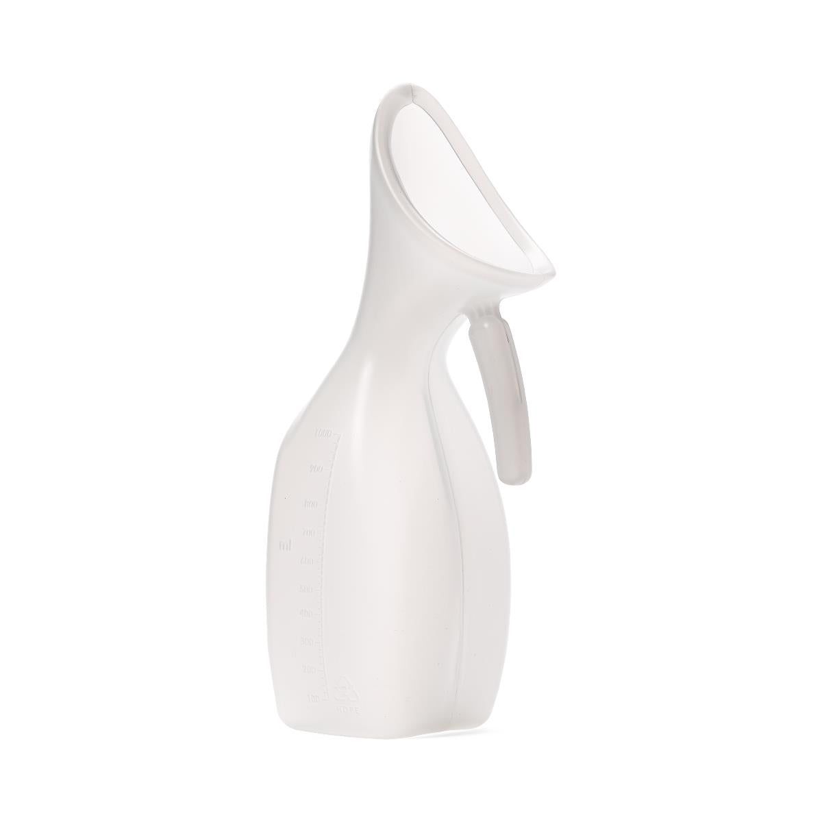 Premium Translucent Female Urinals - Enhanced Comfort Design with Molded Graduations (Case of 36)