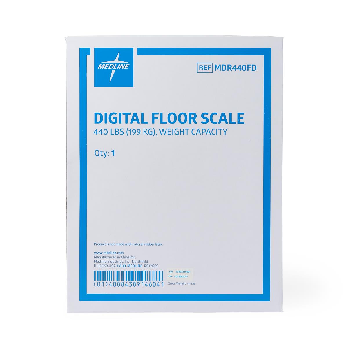 Professional Digital Bathroom Scale - 440 lb Capacity, Auto-On, Extra-Wide Platform for Medical & Home Use