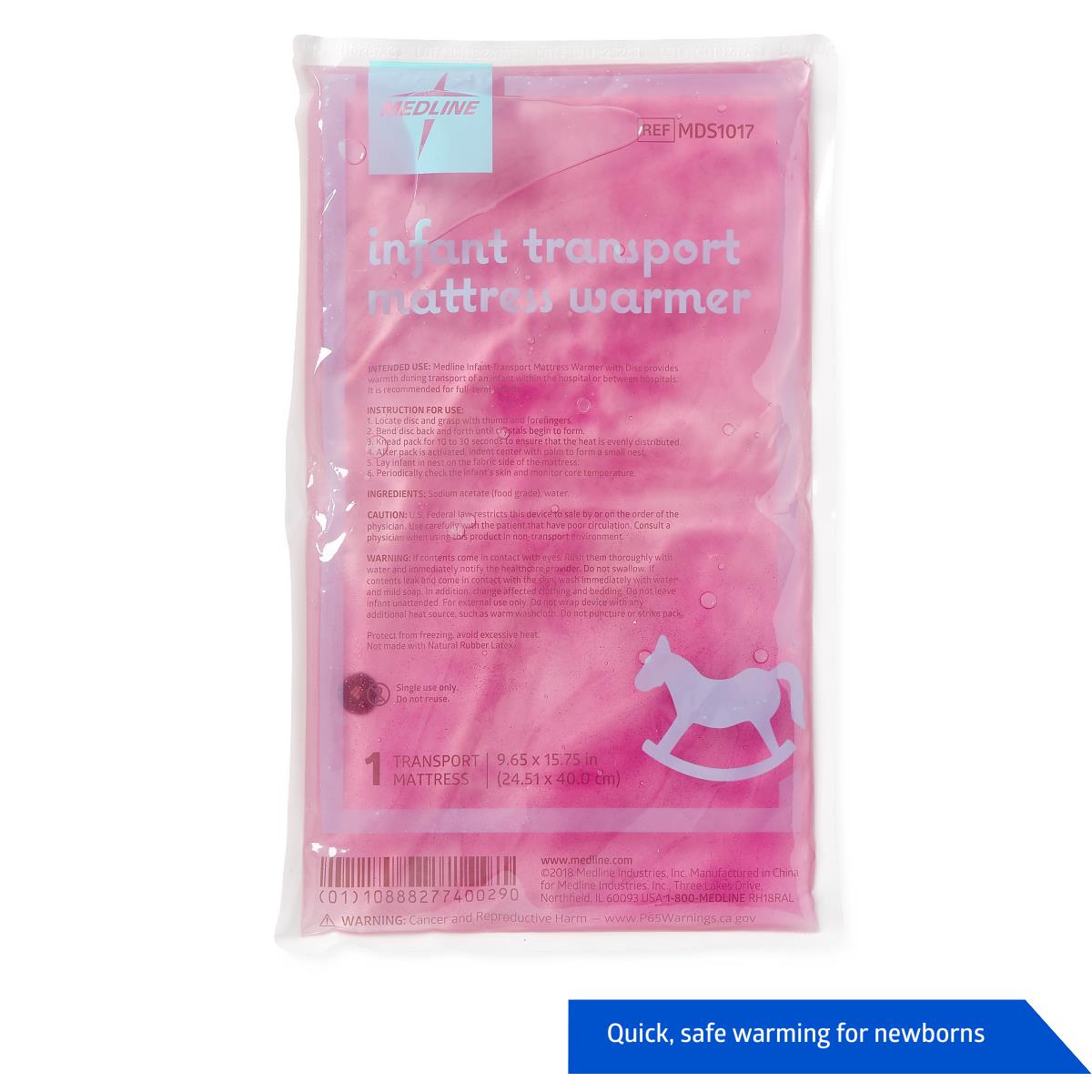 Medline Infant Transport Mattress Warmer - Safe Newborn Warming Solution for Hospital Transport