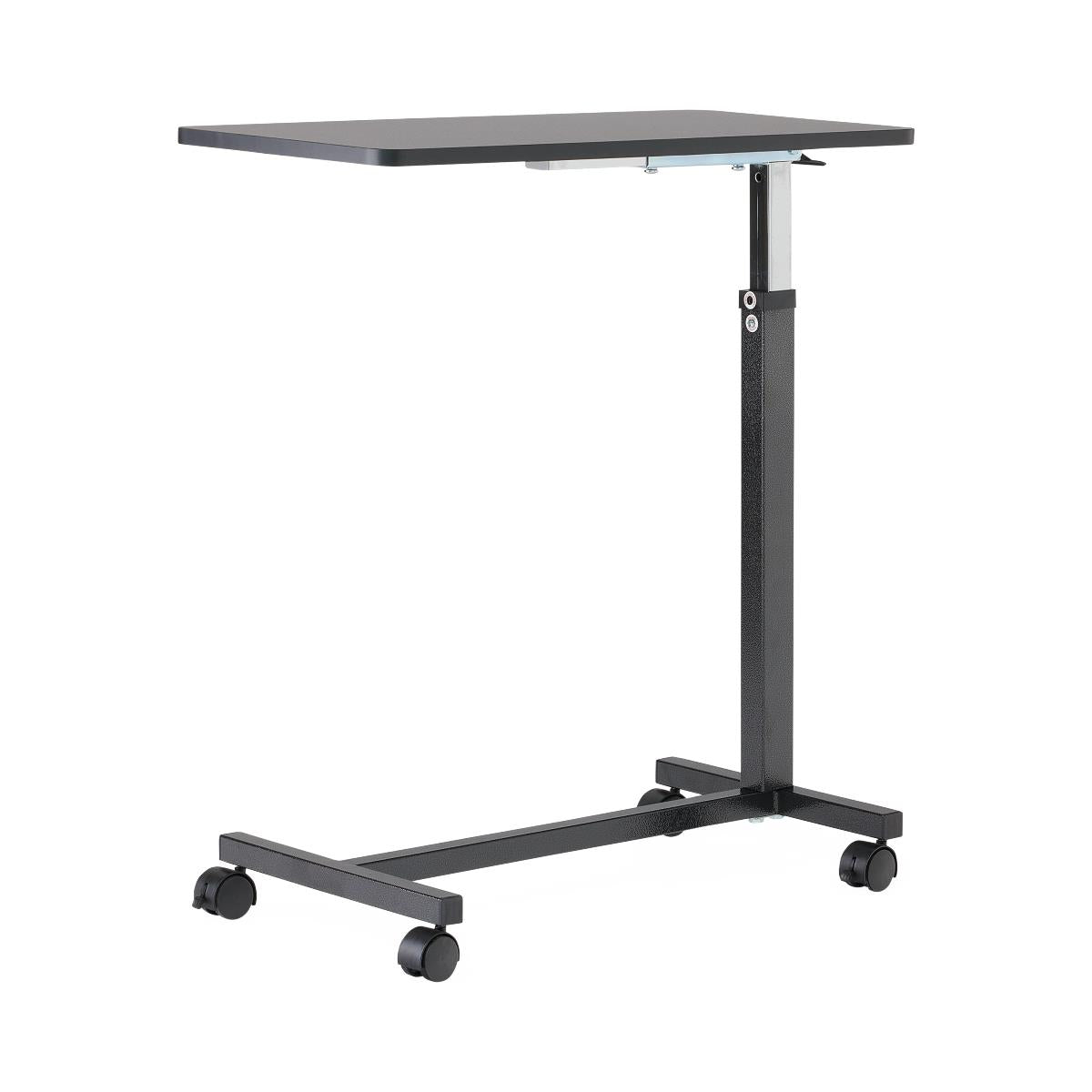 Medical Overbed Table - Height Adjustable Hospital Bedside Table with Tilting Top & Locking Casters