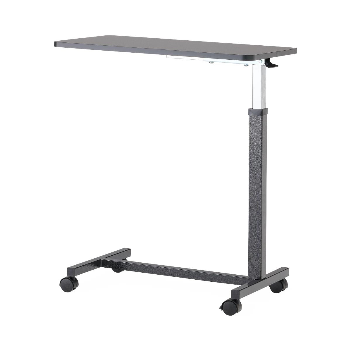 Medical Overbed Table - Height Adjustable Hospital Bedside Table with Tilting Top & Locking Casters