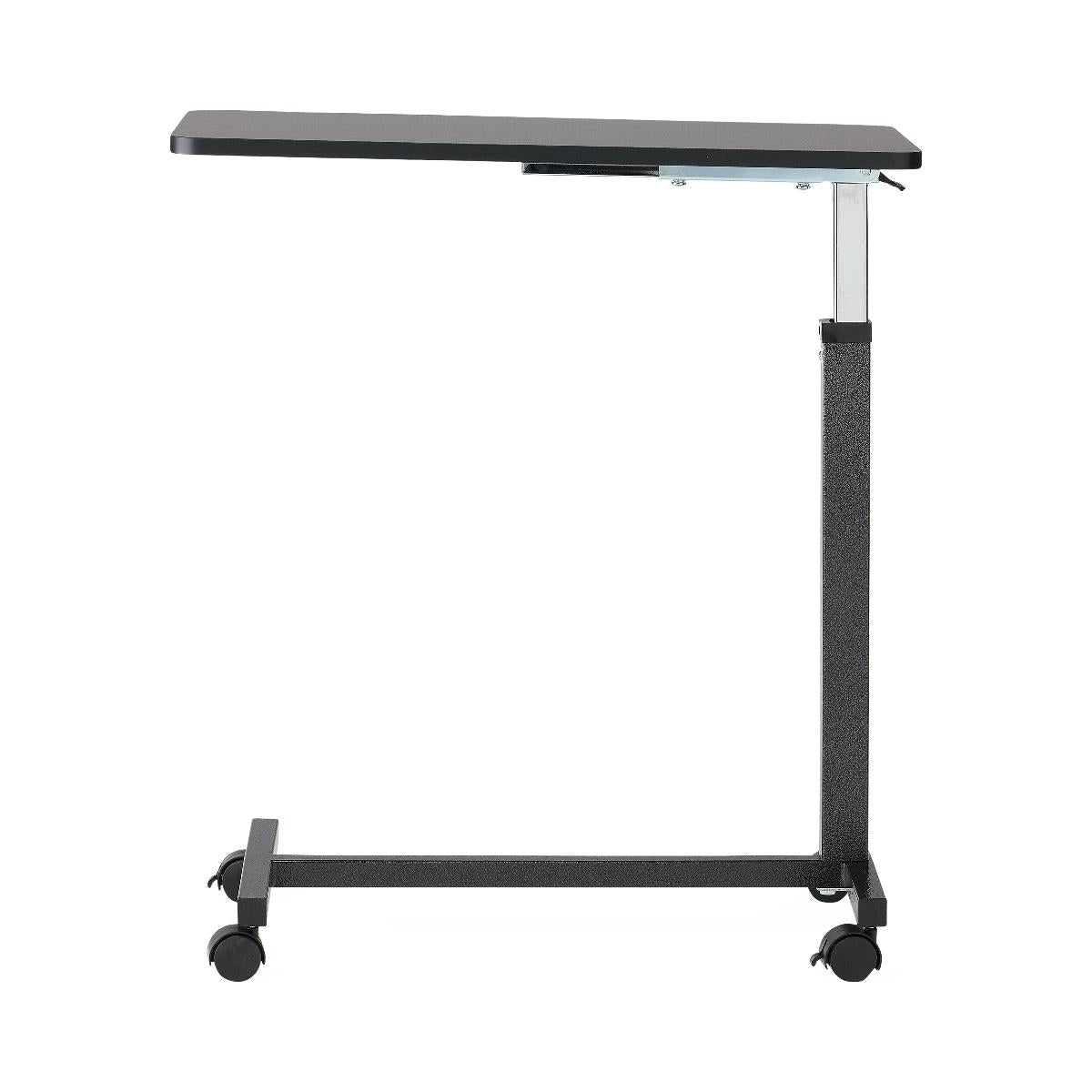 Medical Overbed Table - Height Adjustable Hospital Bedside Table with Tilting Top & Locking Casters