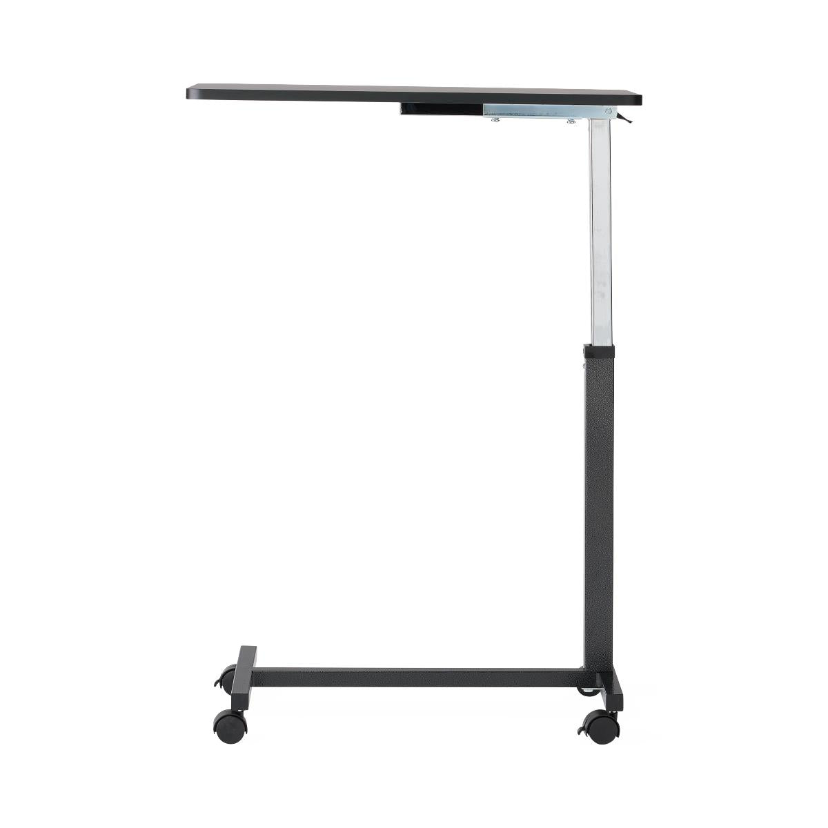 Medical Overbed Table - Height Adjustable Hospital Bedside Table with Tilting Top & Locking Casters