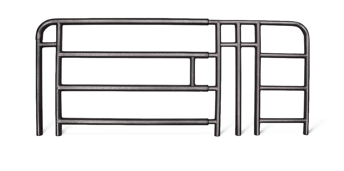 Medline Spring-Loaded 4-Bar Full Side Rail for Homecare Beds - Adjustable 39.5" to 57.5" with Tool-Free Installation