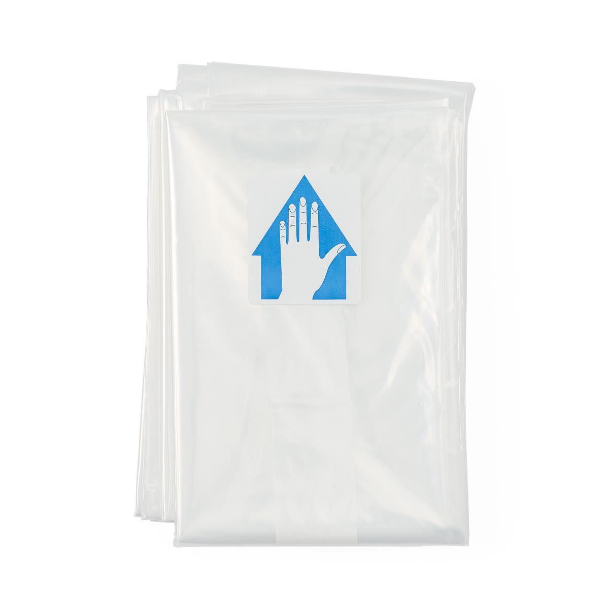 Medline Full-Size C-Arm Surgical Drape - Disposable Clear Poly Film with Adhesive Straps - Case of 20 (41" x 74")