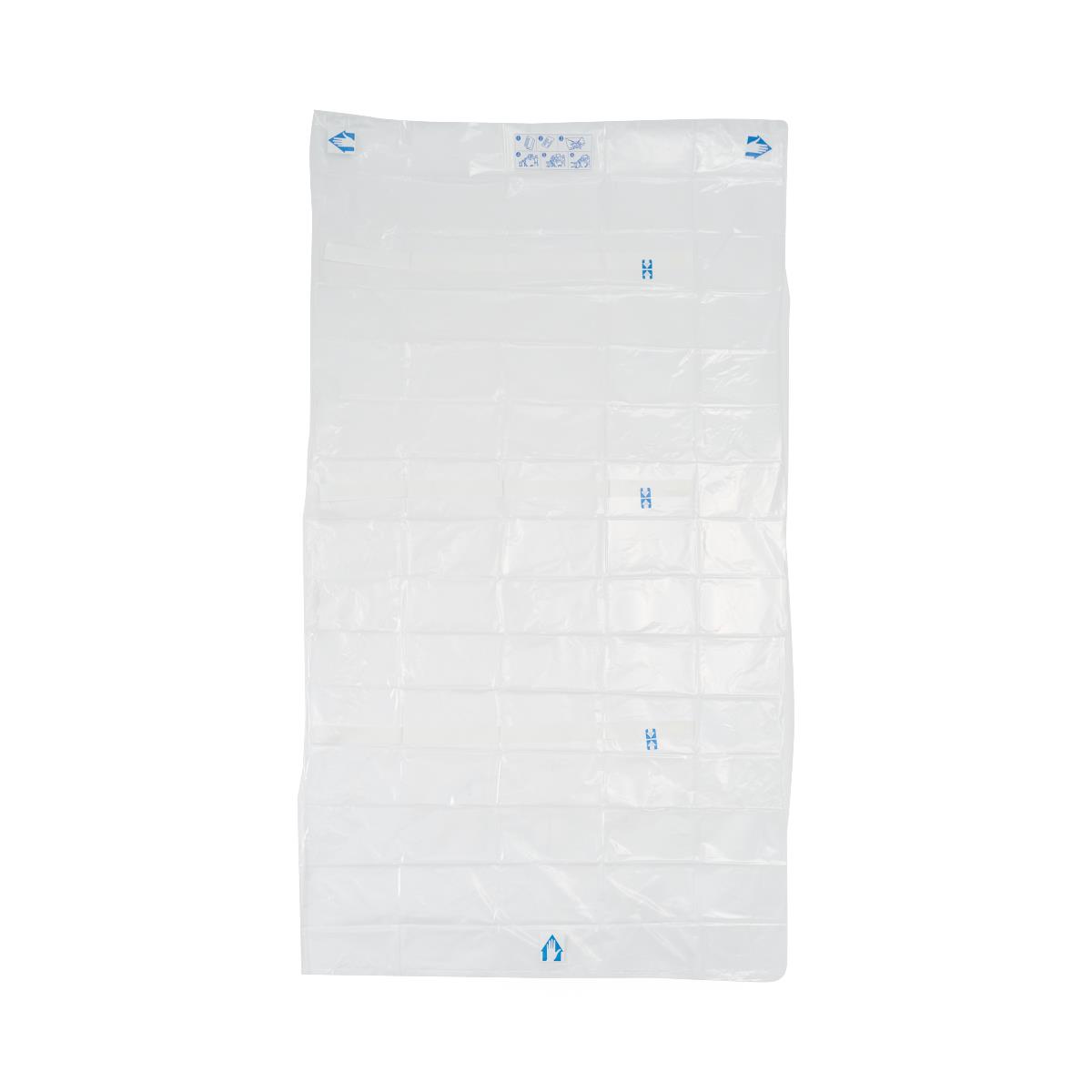Medline Full-Size C-Arm Surgical Drape - Disposable Clear Poly Film with Adhesive Straps - Case of 20 (41" x 74")