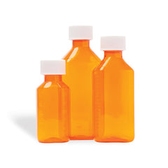 Amber Oval Pharmaceutical Bottles - UV Protection Light-Sensitive Medication Storage with Child-Resistant Caps