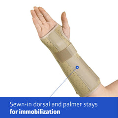 Vinyl Wrist and Forearm Splint - 10 Inch Medical Grade Support Brace with Adjustable Compression Straps