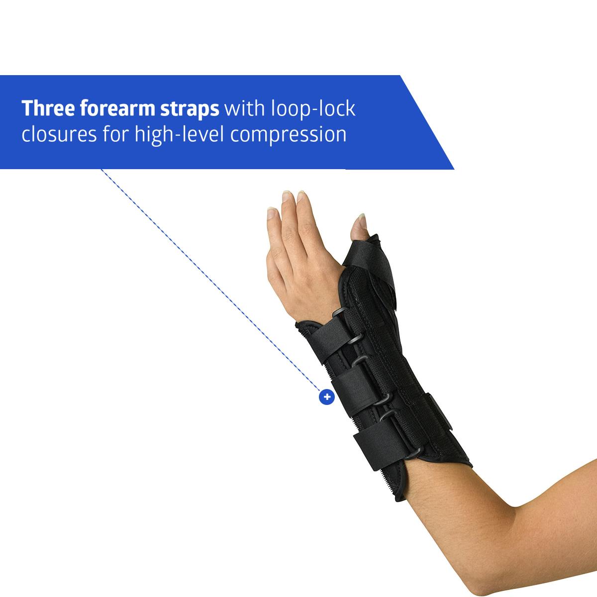 Wrist and Forearm Splint with Abducted Thumb Support - Medical Grade Orthopedic Brace