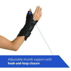 Wrist and Forearm Splint with Abducted Thumb Support - Medical Grade Orthopedic Brace
