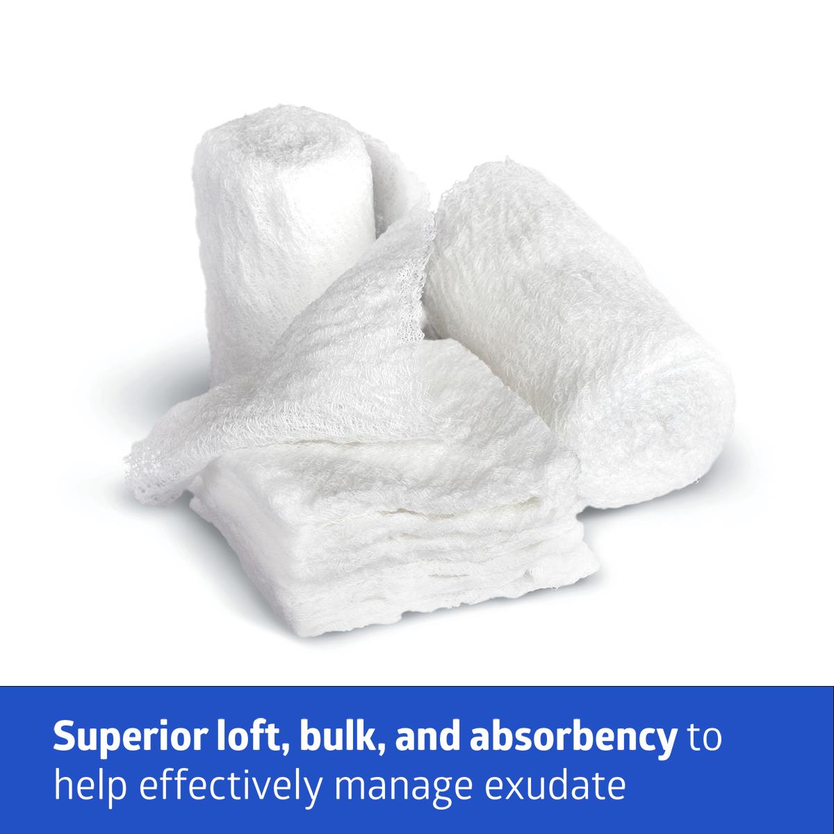 Bulkee II Extra Absorbent Super Fluff Sponge - Nonsterile 6x6.75 Inch Wound Care Dressing