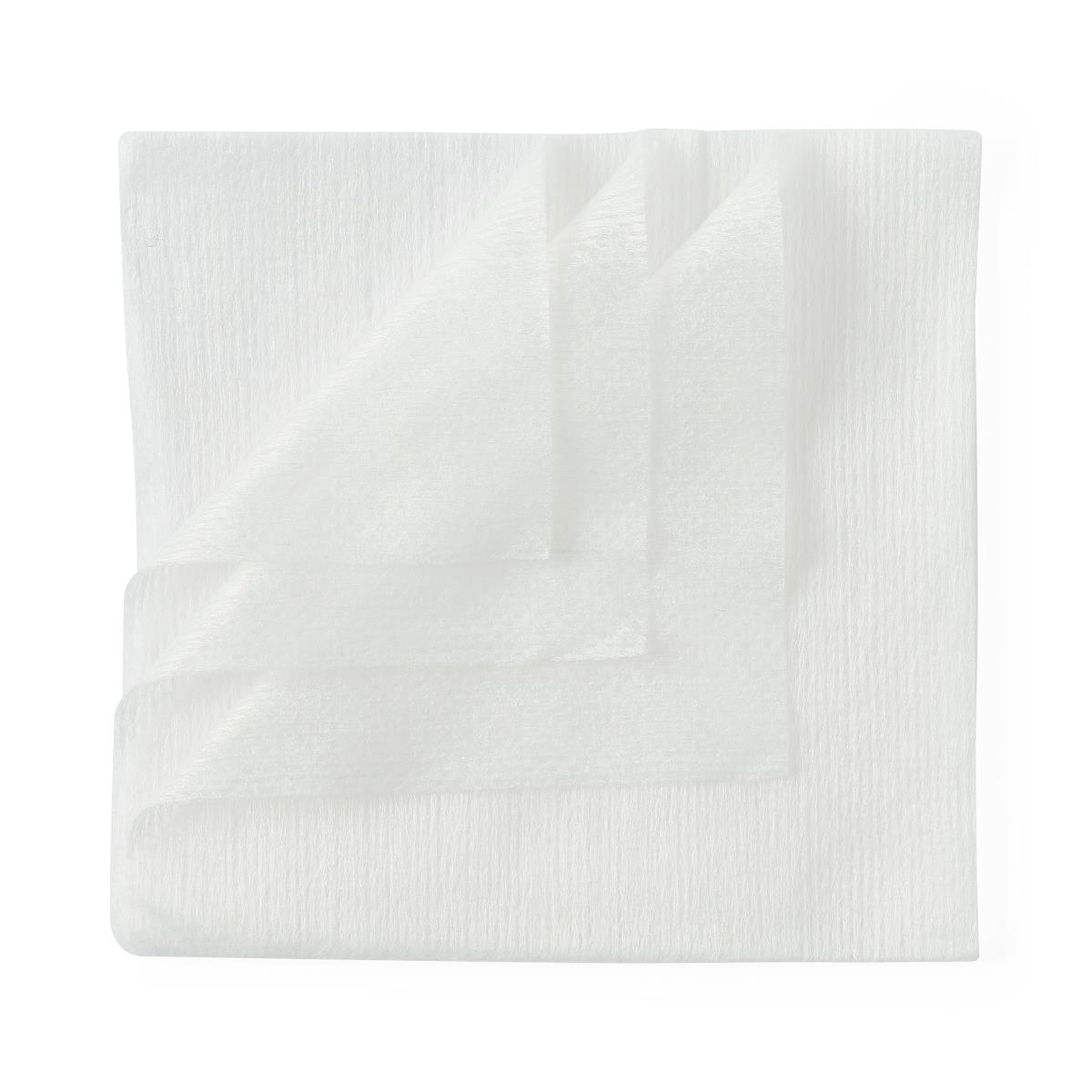 Medline Tissue-Poly-Tissue Deluxe Disposable Exam Capes - Professional Medical Patient Privacy Gowns (30" x 21", White/Blue)
