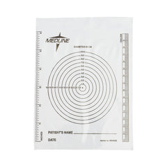 Bullseye Plastic Wound Measurement Ruler - Disposable Transparent Guide with Metric & Imperial Scales