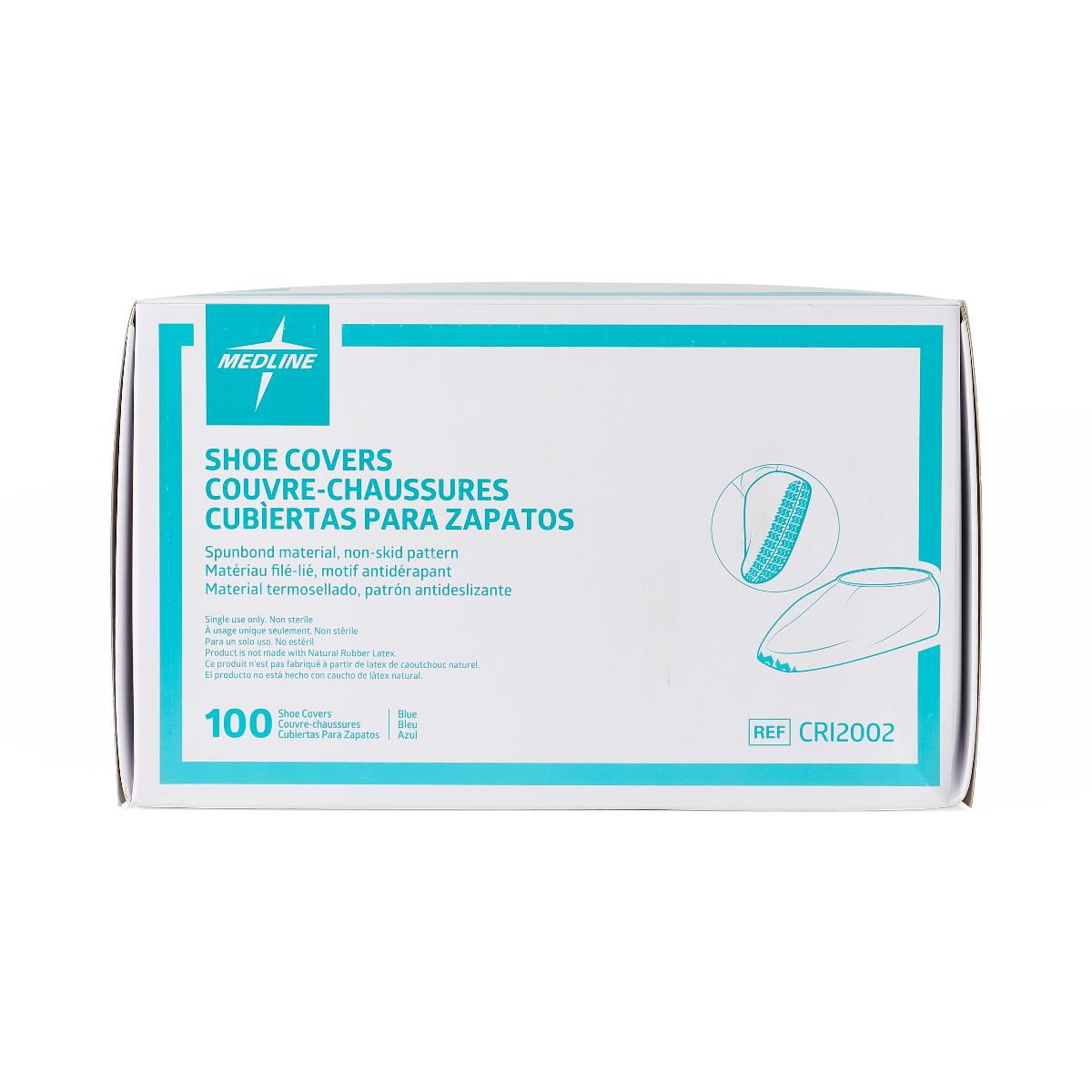 Non-Skid Shoe Covers Blue Regular - Spunbond Disposable Booties, Box of 100