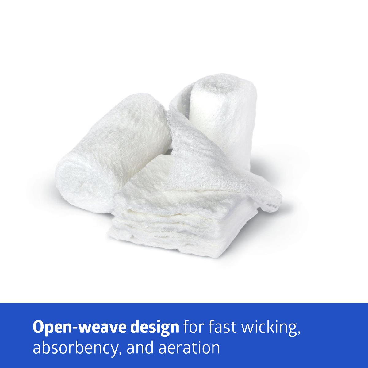 Bulkee II Nonsterile Cotton Gauze Bandages - 6-Ply Medical Grade Wound Care Dressing