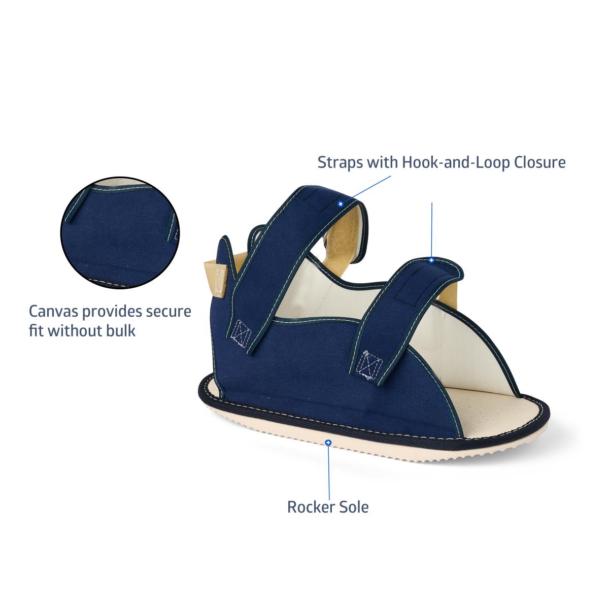 Medline Molded Rocker Cast Shoe - Post-Cast Recovery Support with Ergonomic Design
